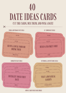 Retro date idea cards
